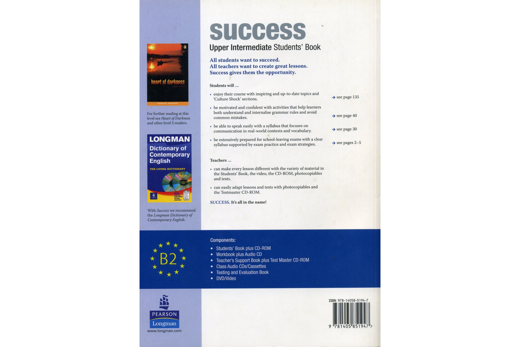 Success Upper Intermediate Students Book Pack