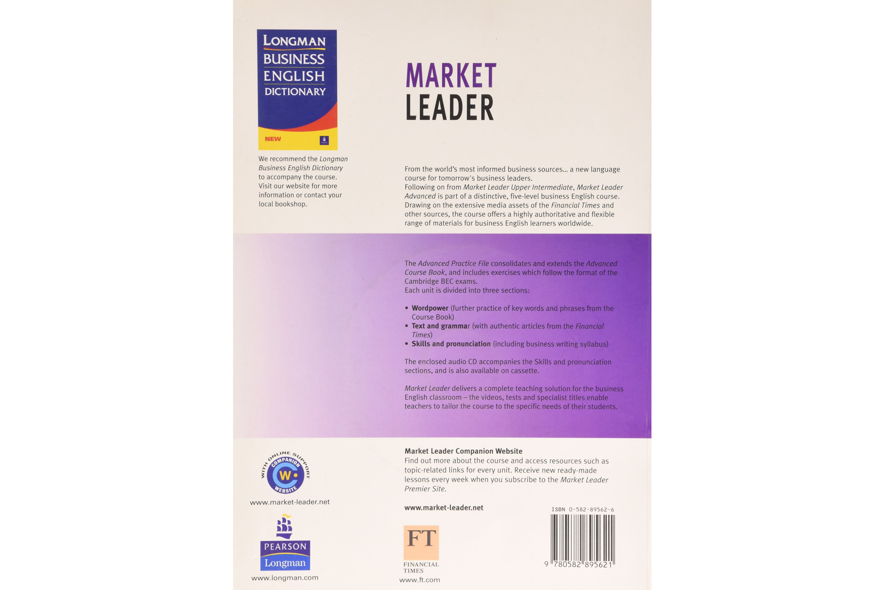 Market Leader Advanced Practice File Book and CD Pack