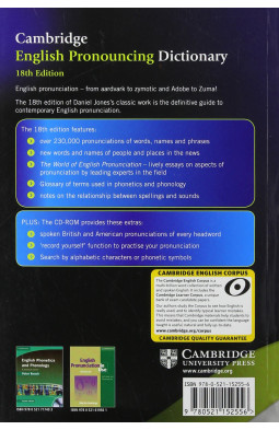 English Pronouncing Dictionary + CD-ROM 18th Edition