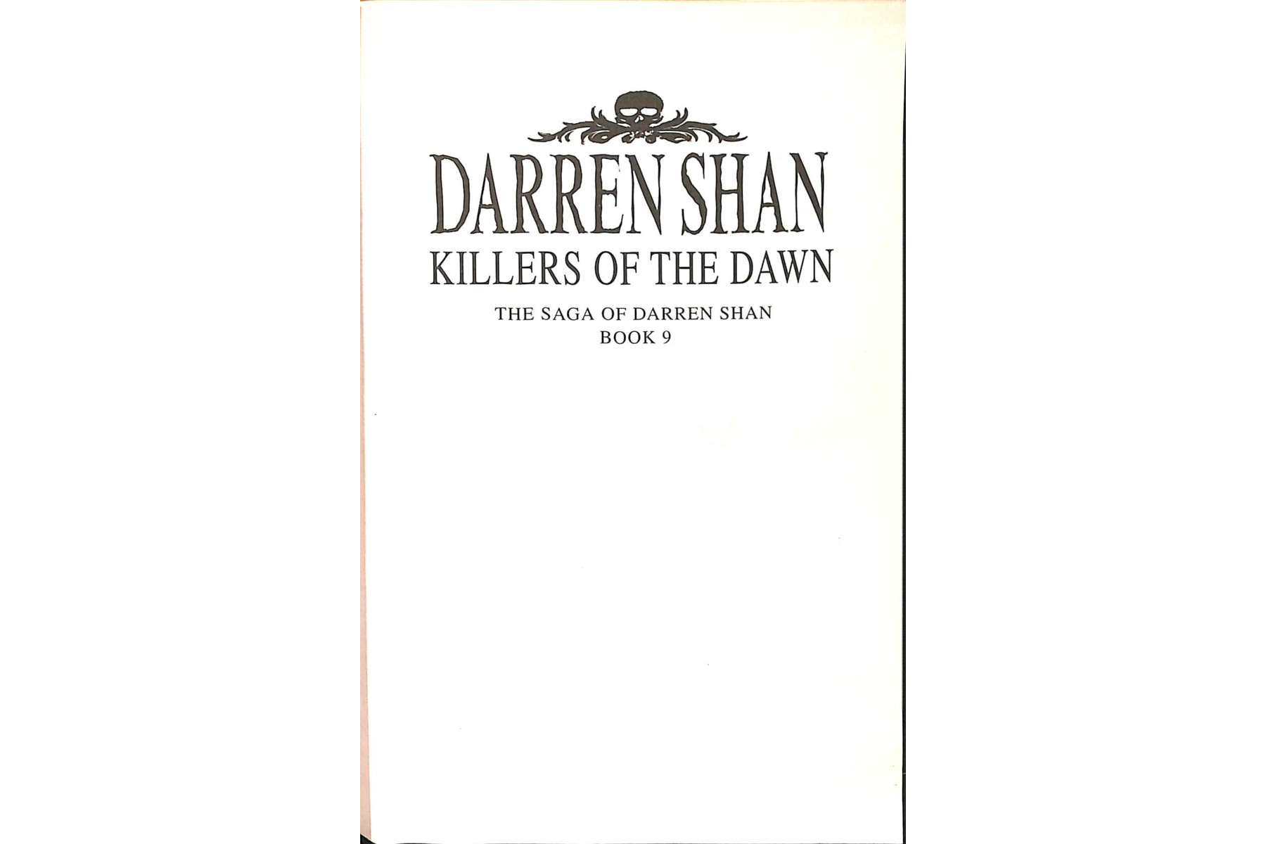 Killers of the Dawn (The Saga of Darren Shan, Book 9)