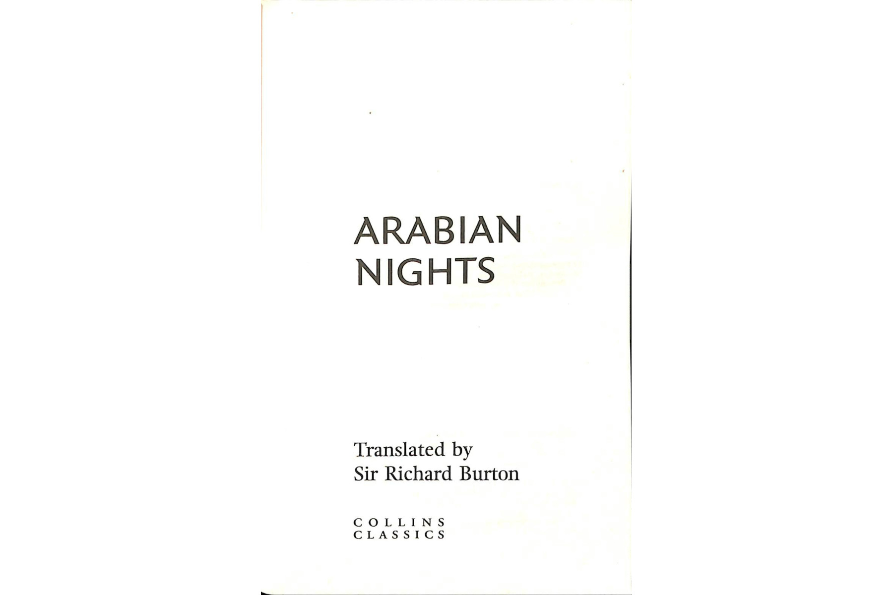Arabian Nights (Collins Classics)