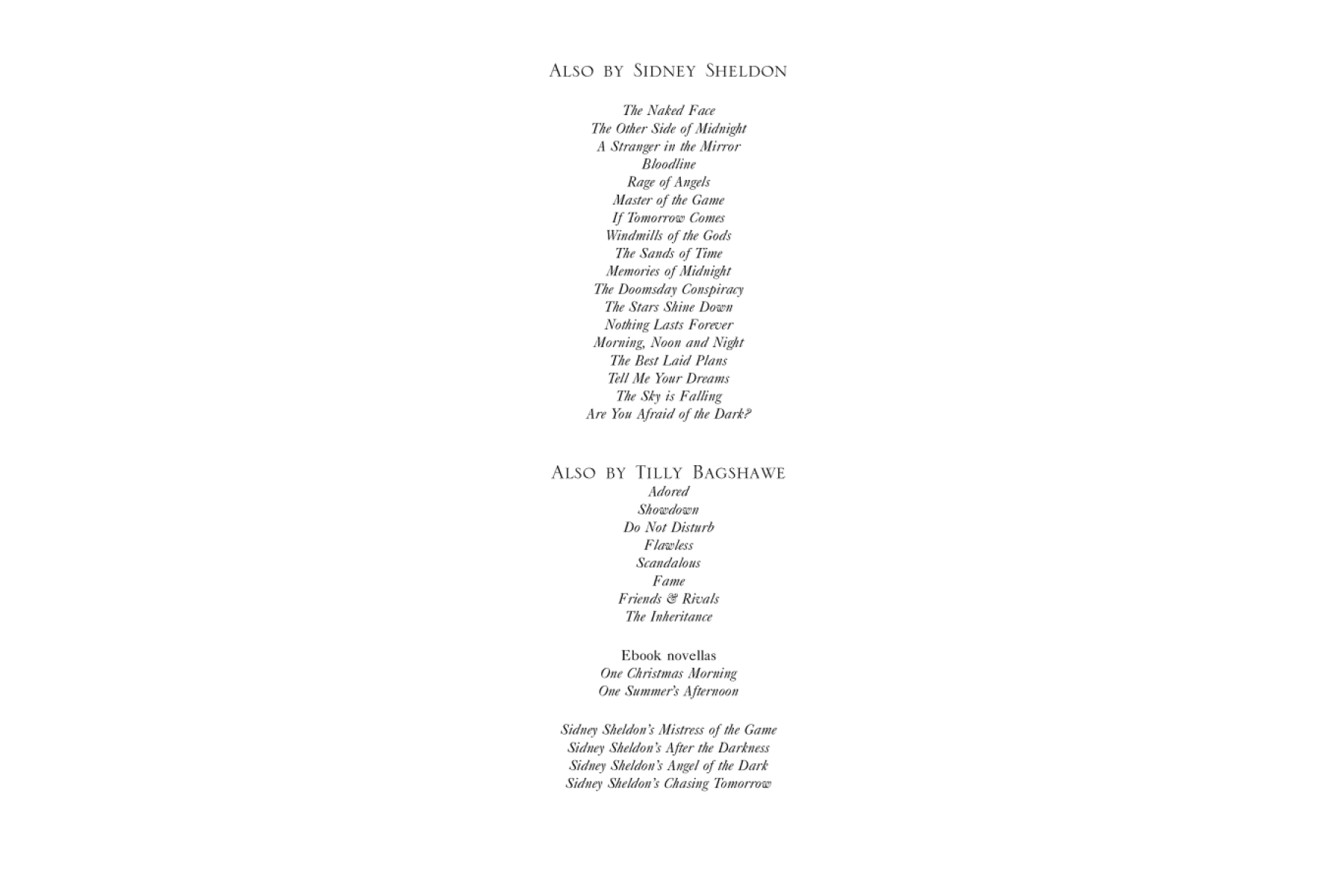 Sidney Sheldon's Chasing Tomorrow