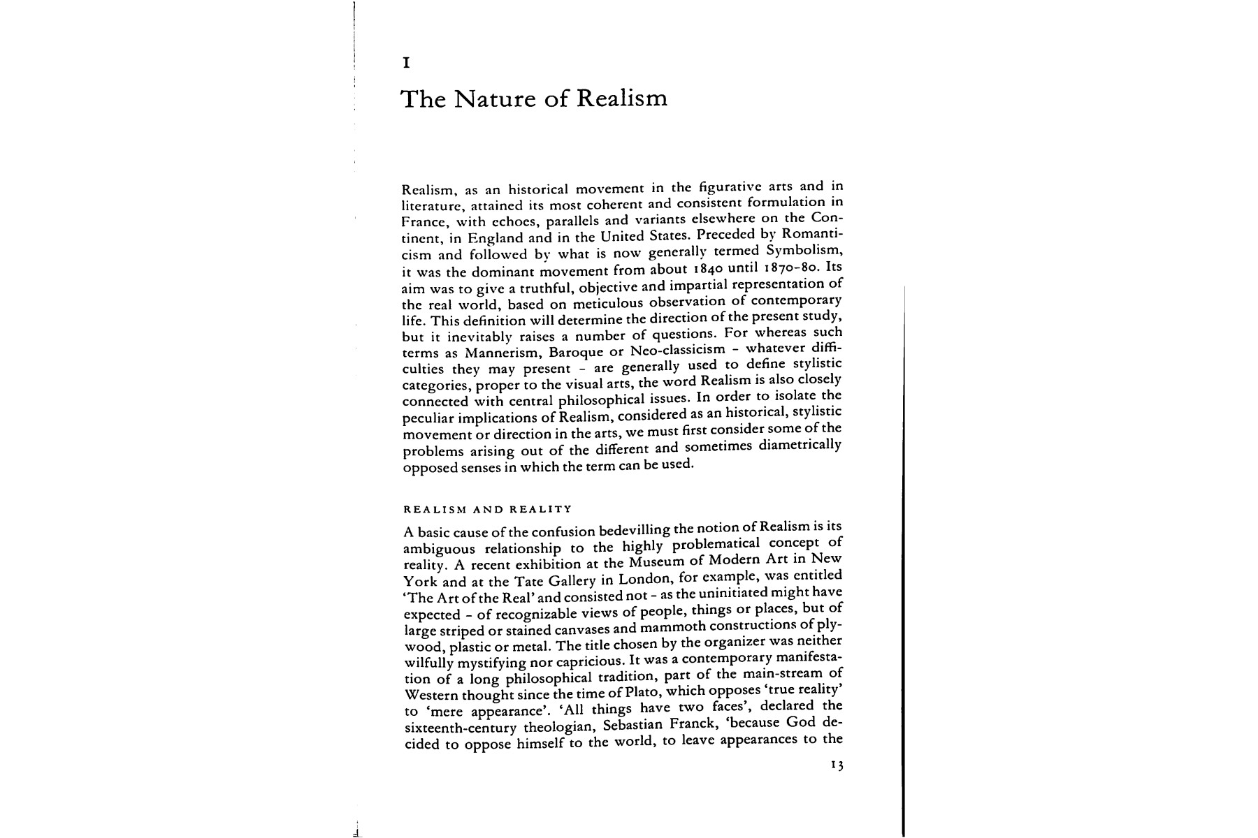 Style and Civilization: Realism