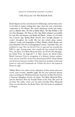 The Ballad of Peckham Rye (Penguin Modern Classics)