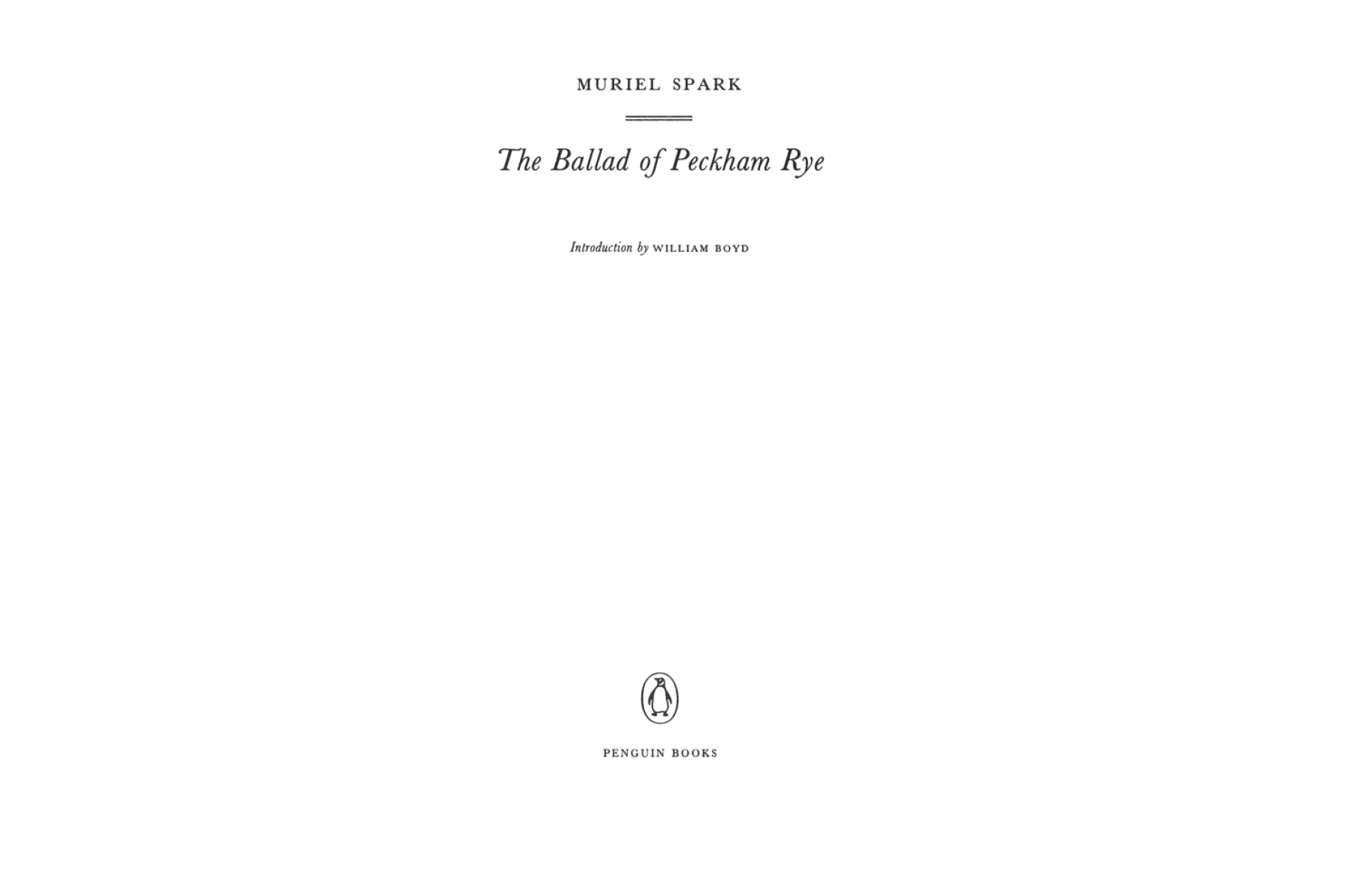 The Ballad of Peckham Rye (Penguin Modern Classics)