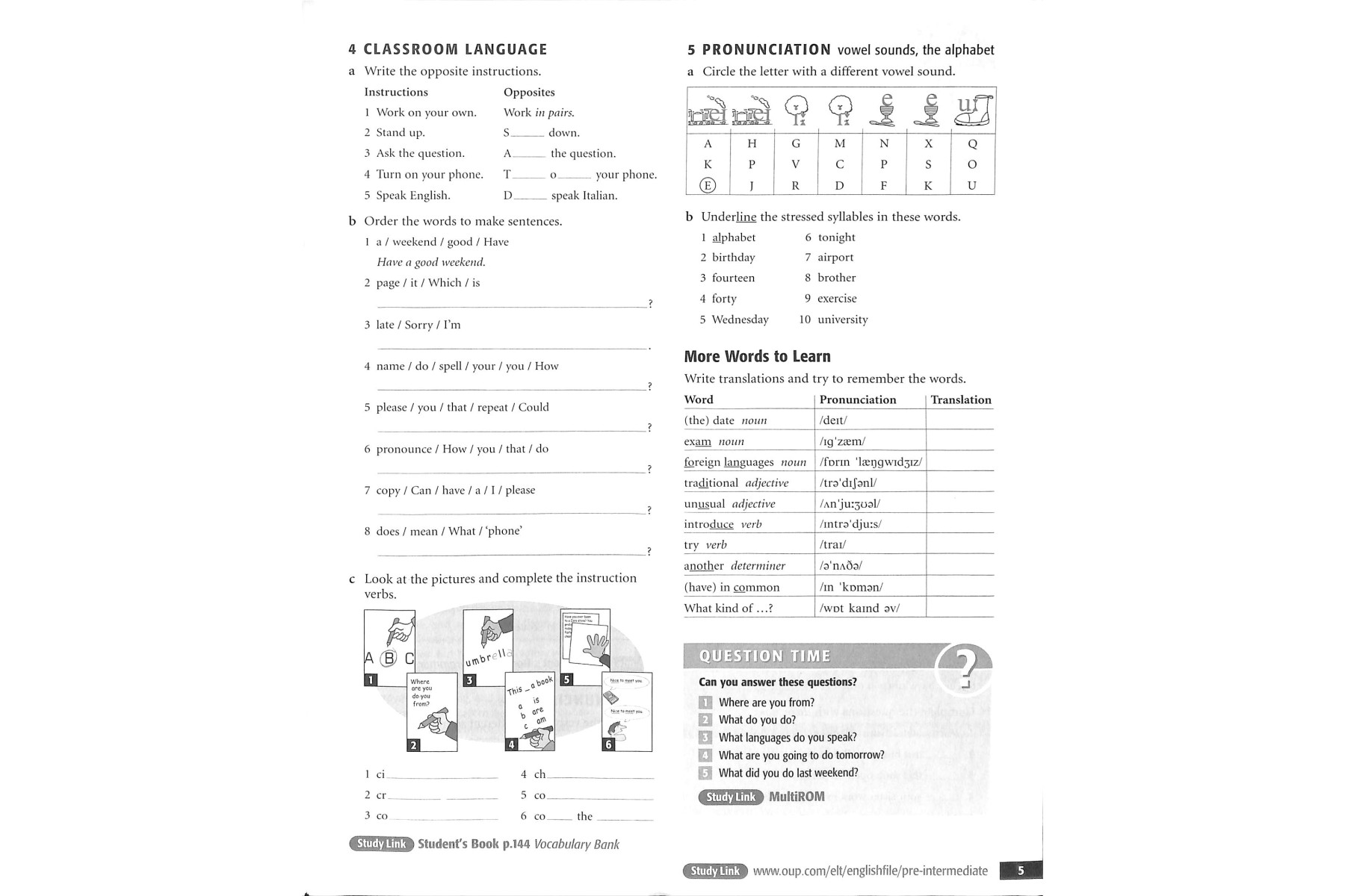 New English File: Pre-intermediate: Workbook with key and MultiROM Pack