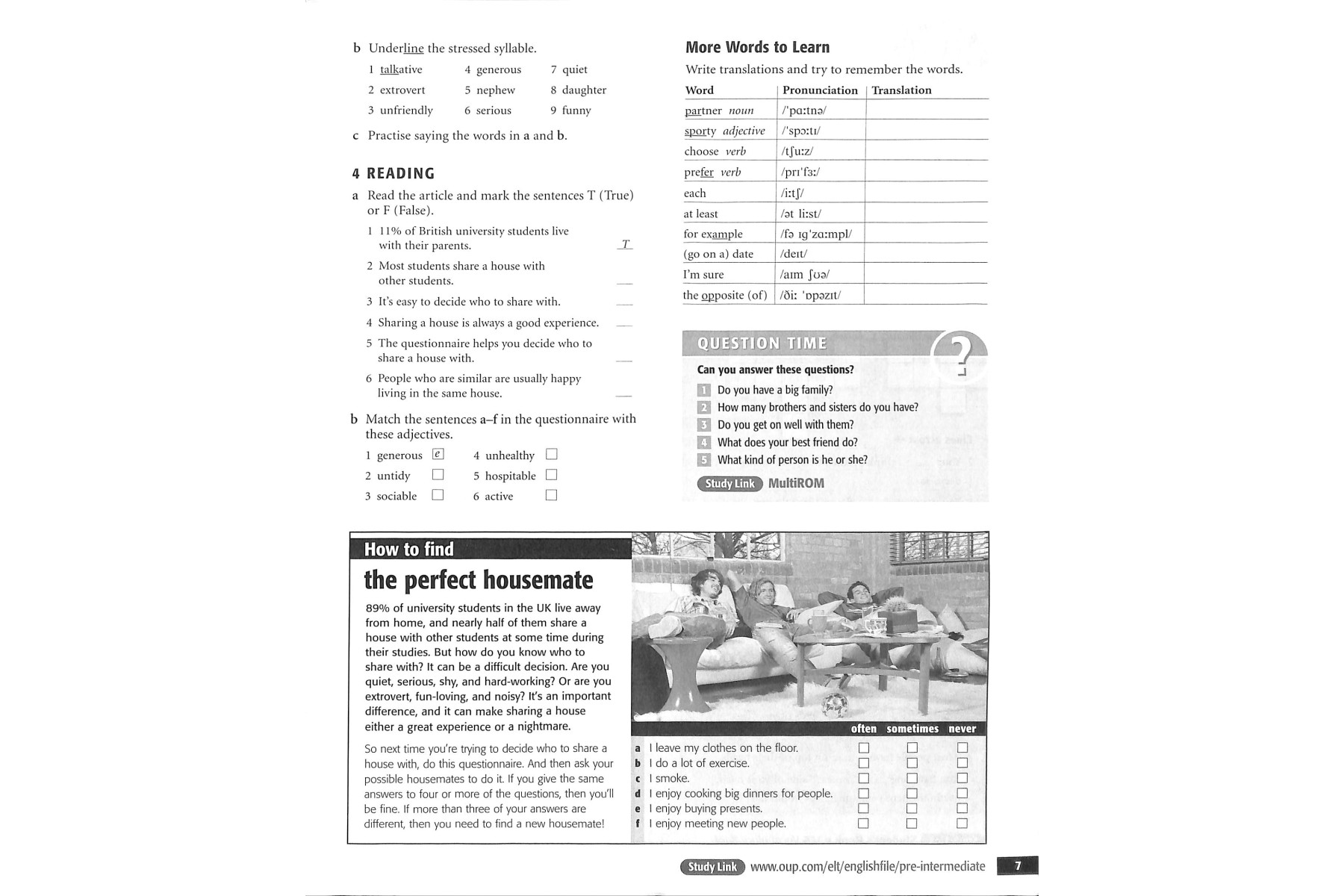 New English File: Pre-intermediate: Workbook with key and MultiROM Pack