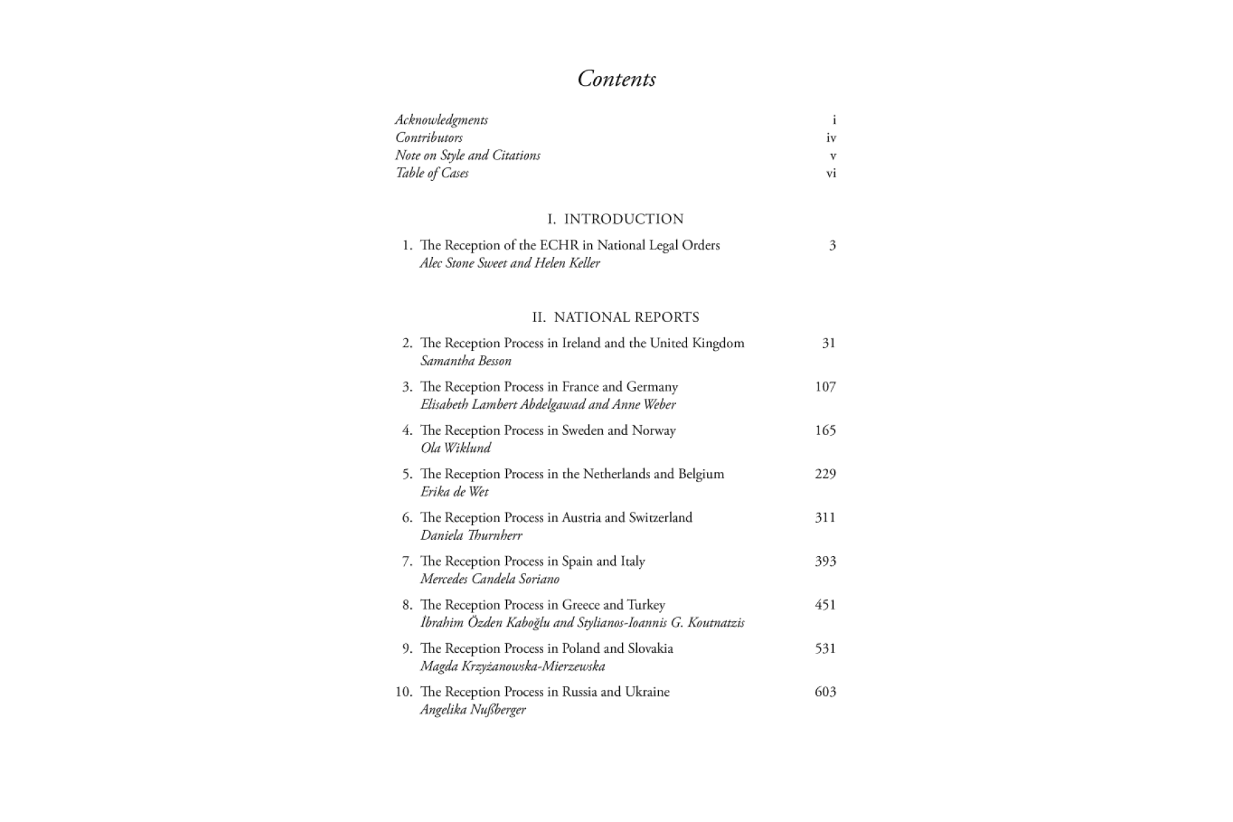 A Europe of Rights: The Impact of the ECHR on National Legal Systems
