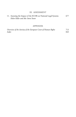 A Europe of Rights: The Impact of the ECHR on National Legal Systems