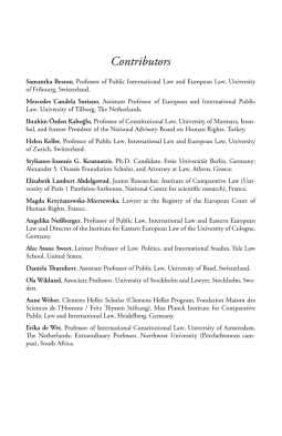 A Europe of Rights: The Impact of the ECHR on National Legal Systems
