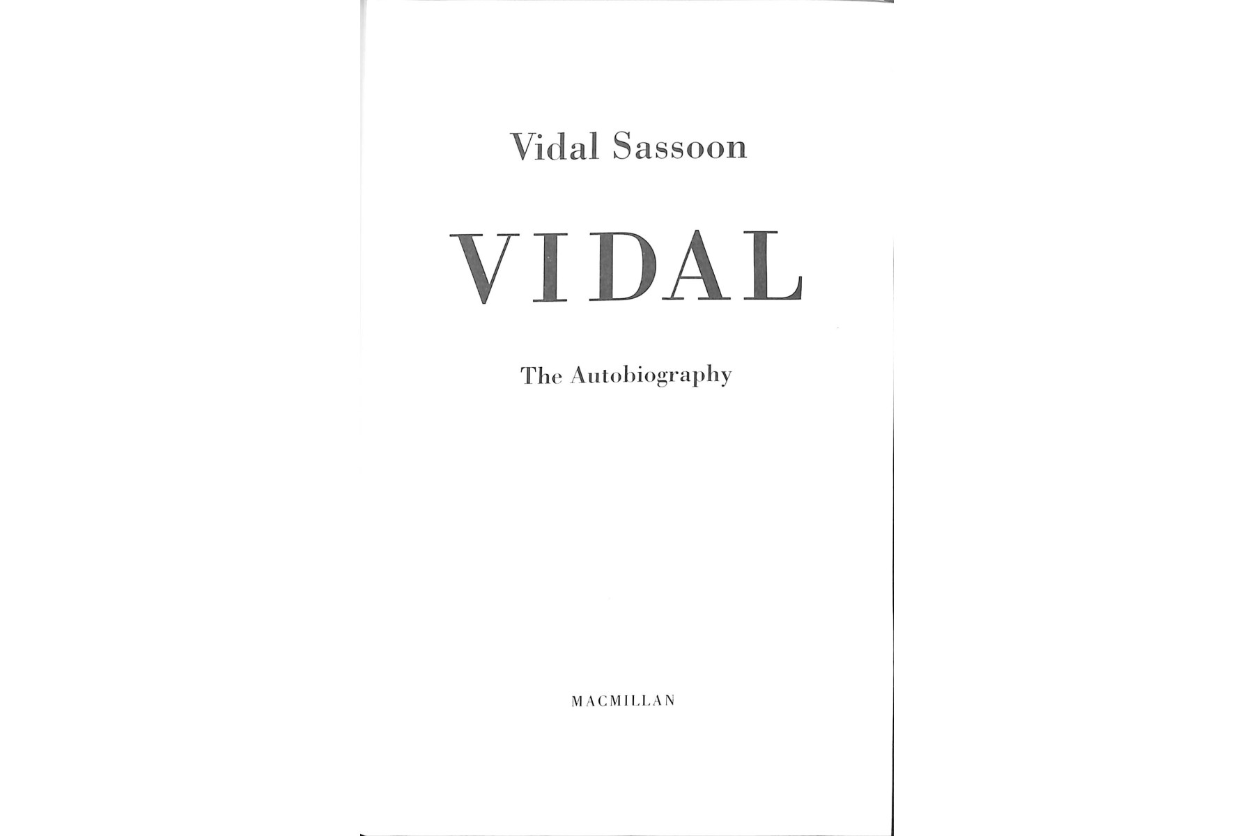 Vidal: The Autobiography