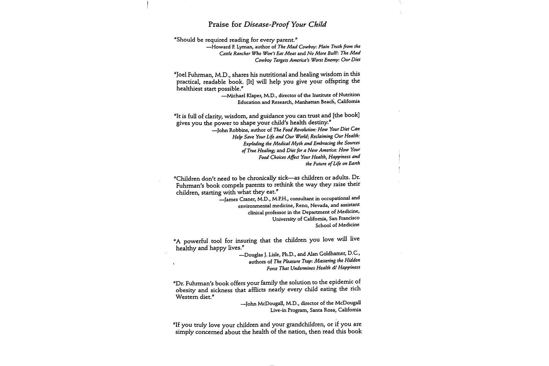 Disease-Proof Your Child: Feeding Kids Right