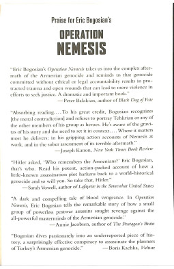 Operation Nemesis: The Assassination Plot that Avenged the Armenian Genocide