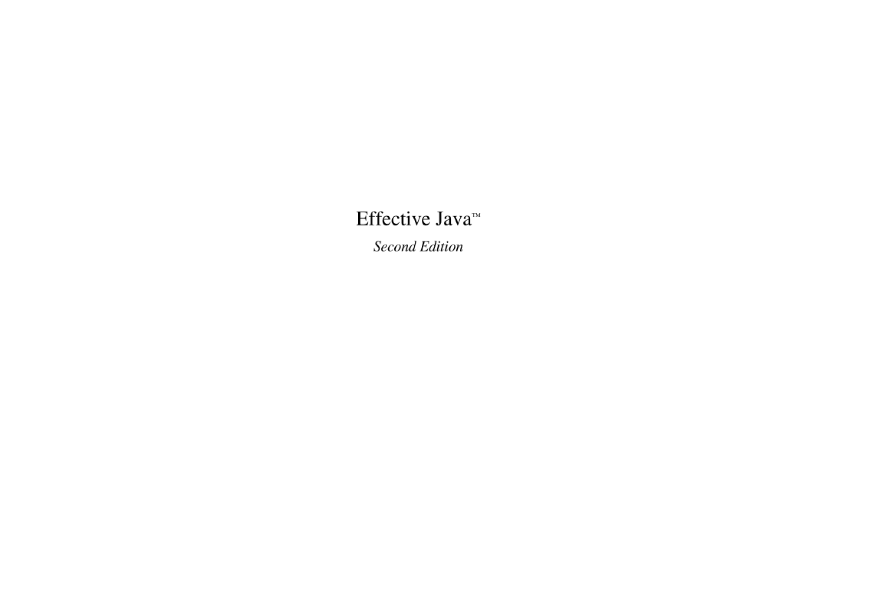 Effective Java