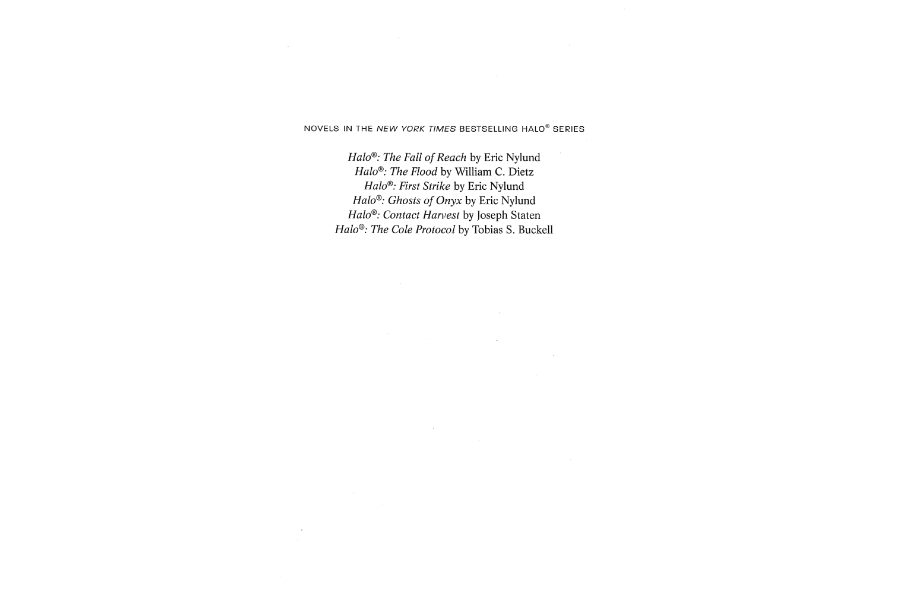 Halo: The Cole Protocol