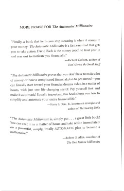 The Automatic Millionaire: A Powerful One-Step Plan to Live and Finish Rich