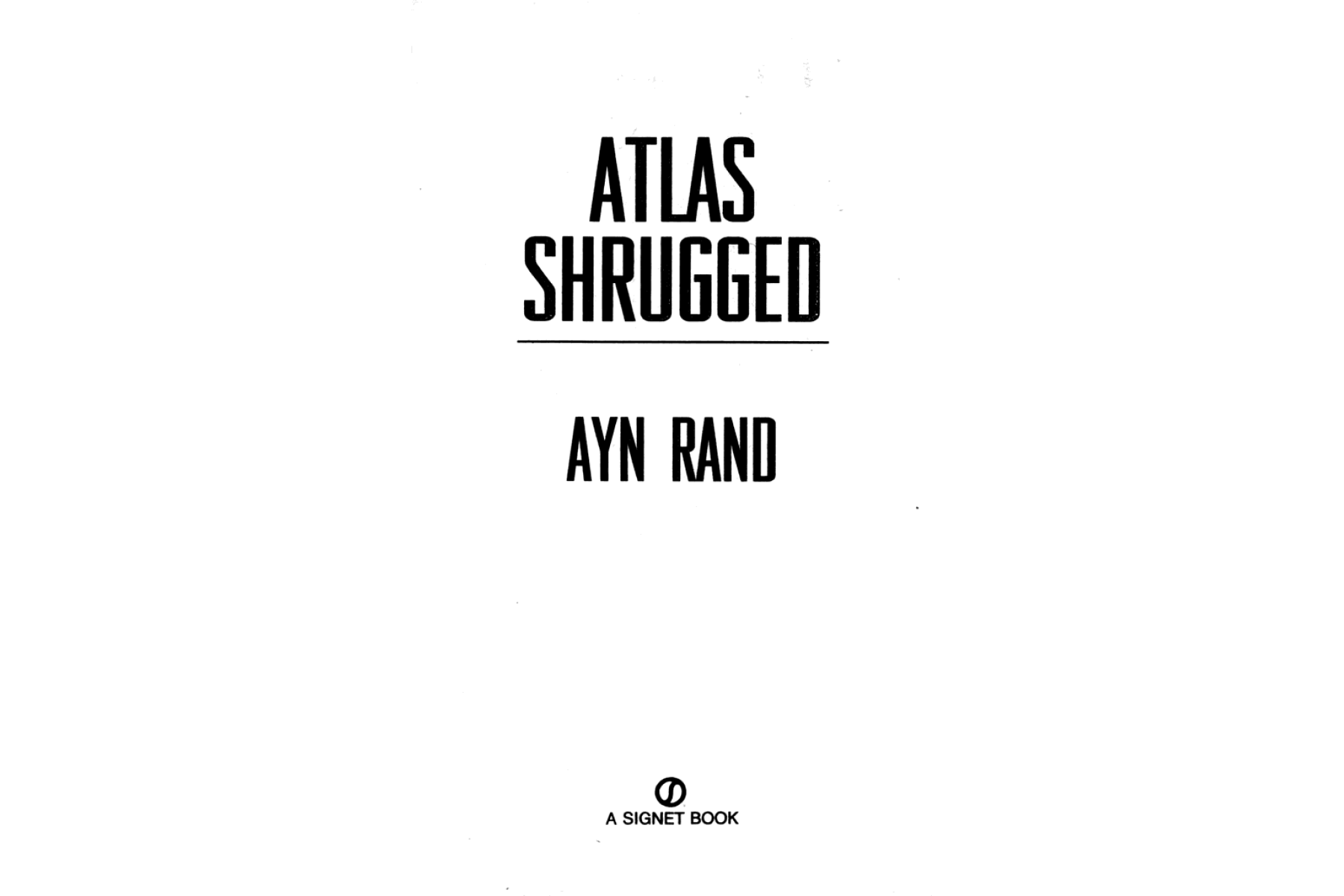 Atlas Shrugged