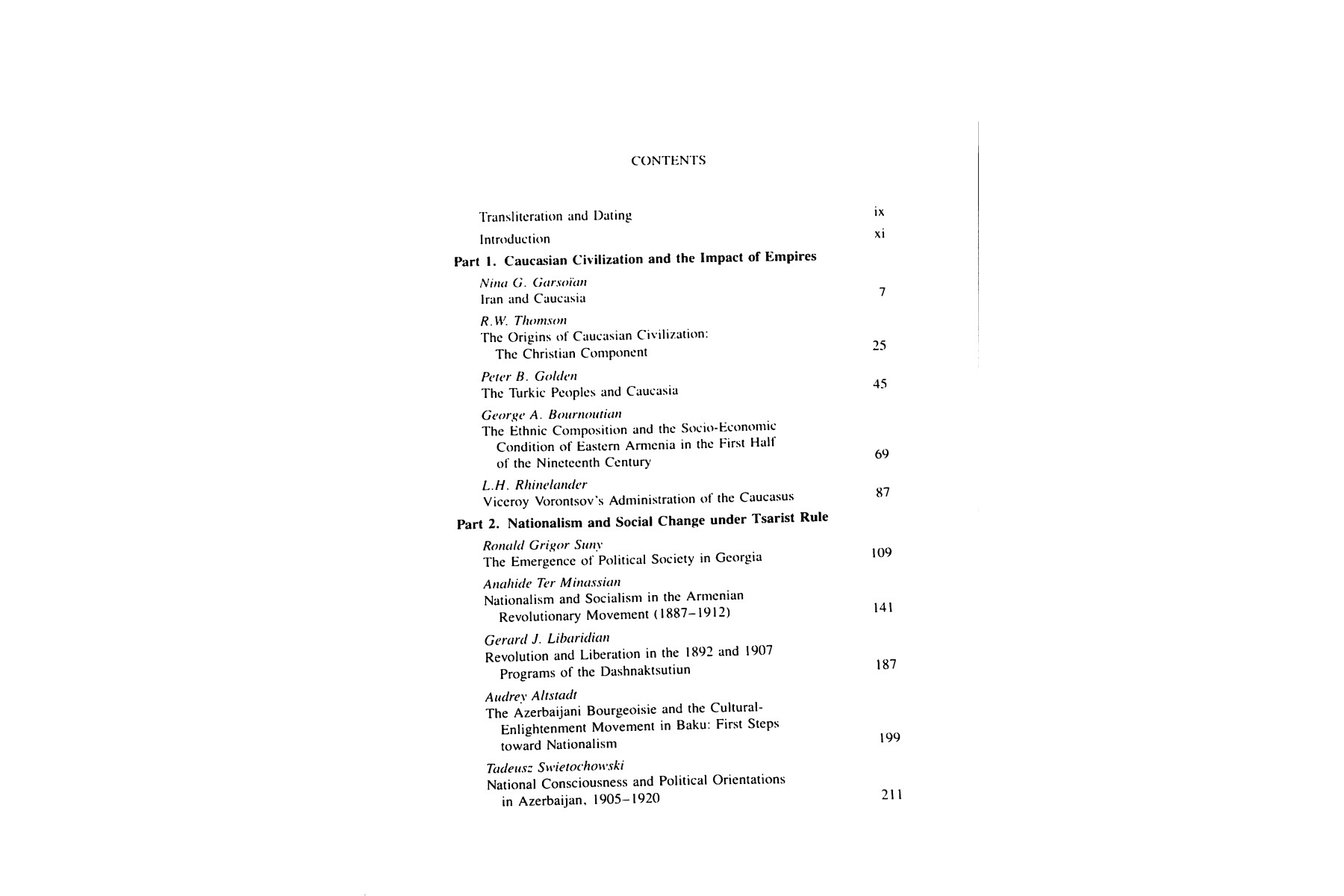 Transcaucasia, Nationalism and Social Change: Essays in the History of Armenia, Azerbaijan and Georg