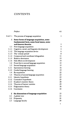 Second Language Acquisition