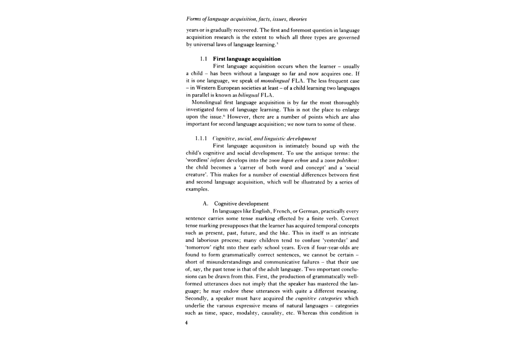 Second Language Acquisition