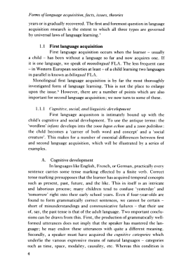Second Language Acquisition