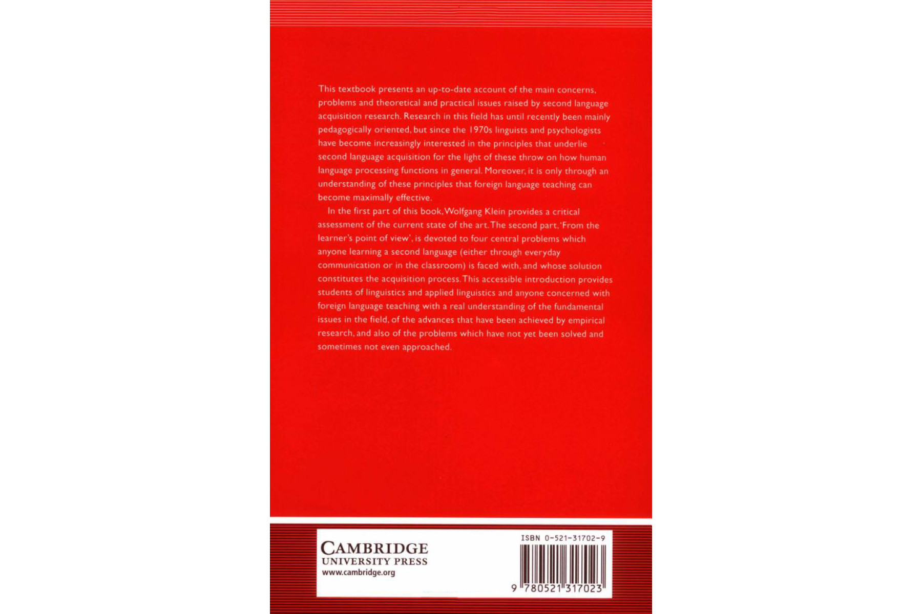 Second Language Acquisition
