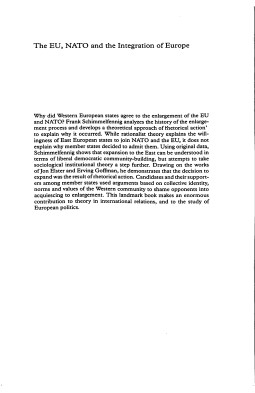 The EU, NATO and the Integration of Europe