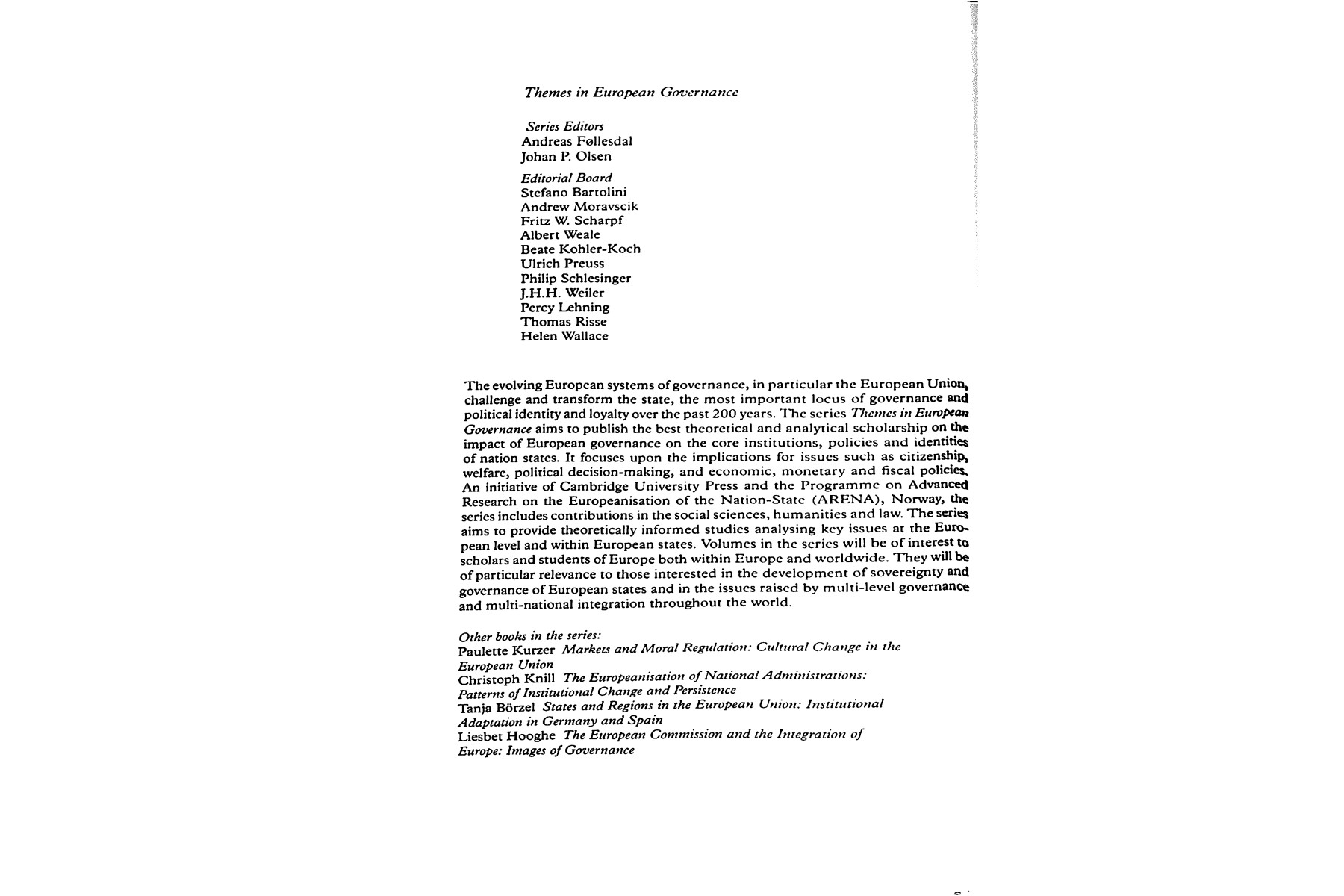 The EU, NATO and the Integration of Europe