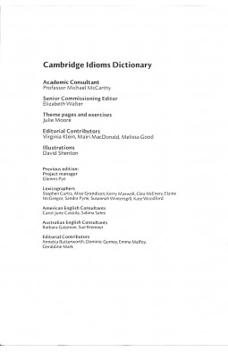 Cambridge Idioms Dictionary Second edition