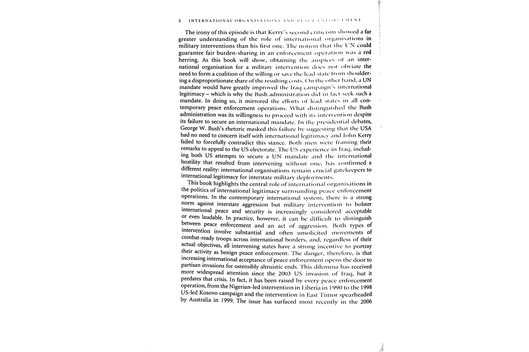 International Organisations and Peace Enforcement