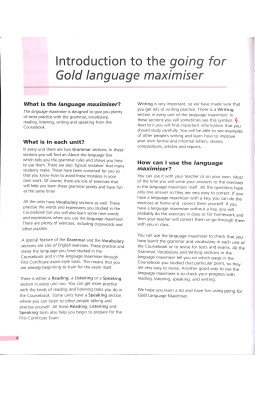 Going for Gold Upper-Intermediate Language Maximiser with Key & CD Pack
