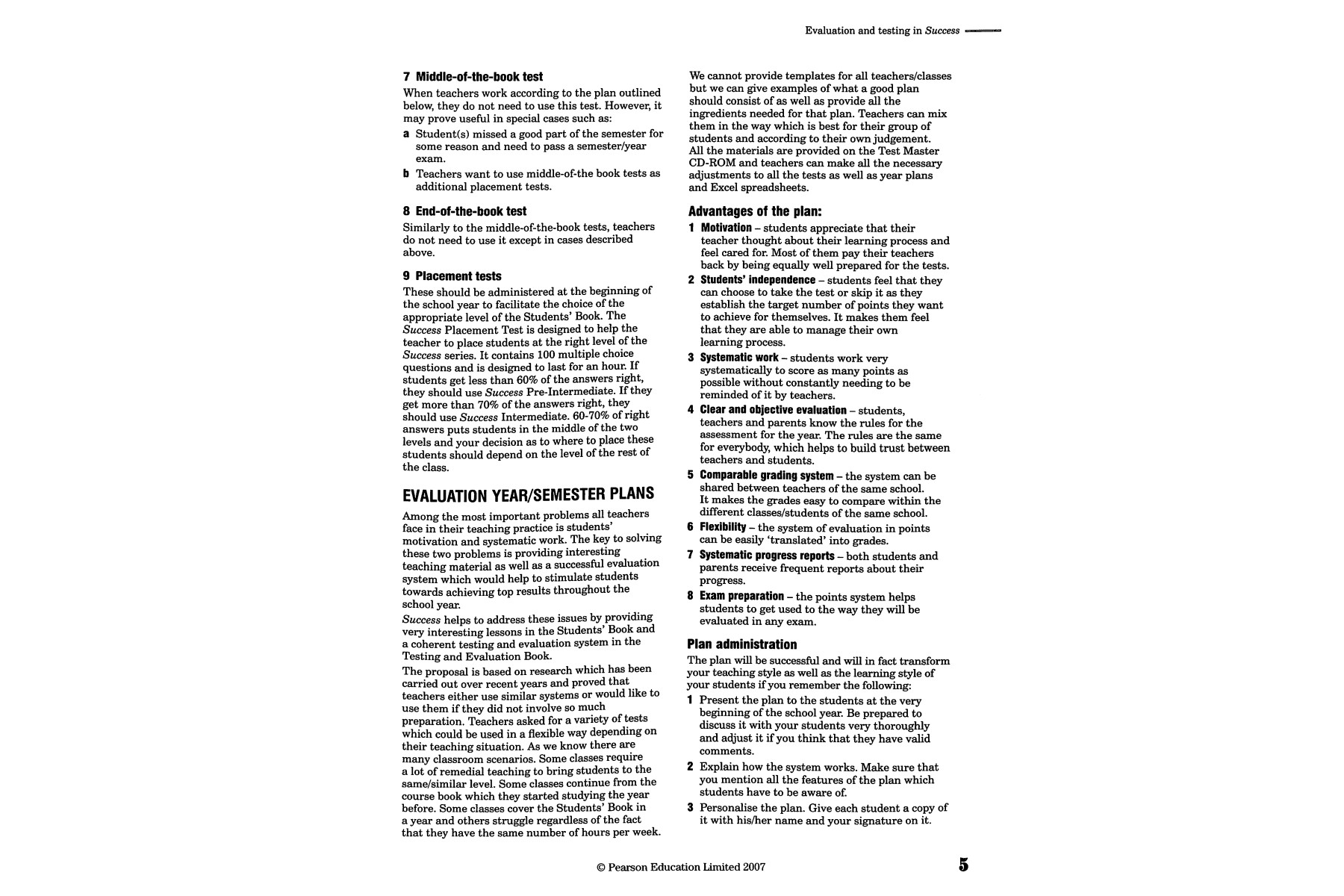 Success Pre-Intermediate Test Book