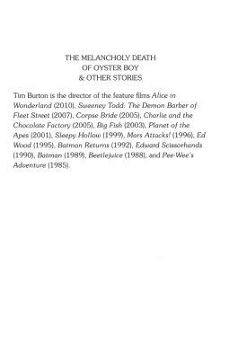 The Melancholy Death of Oyster Boy & Other Stories