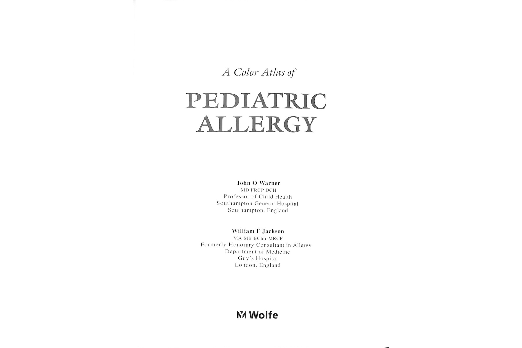 Color Atlas of Pediatric Allergy