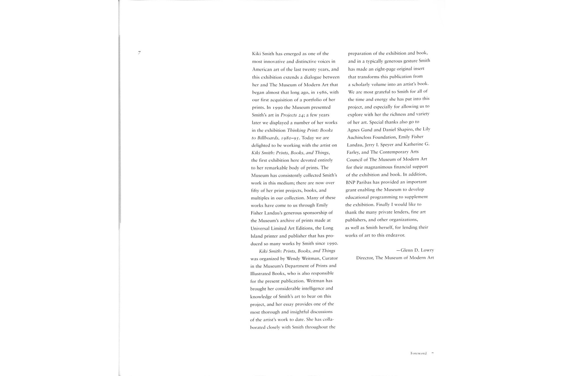 Kiki Smith: Prints, Books and Things