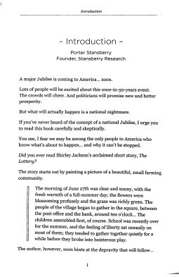 The American Jubilee, A National Nightmare is Closer Thank You Think