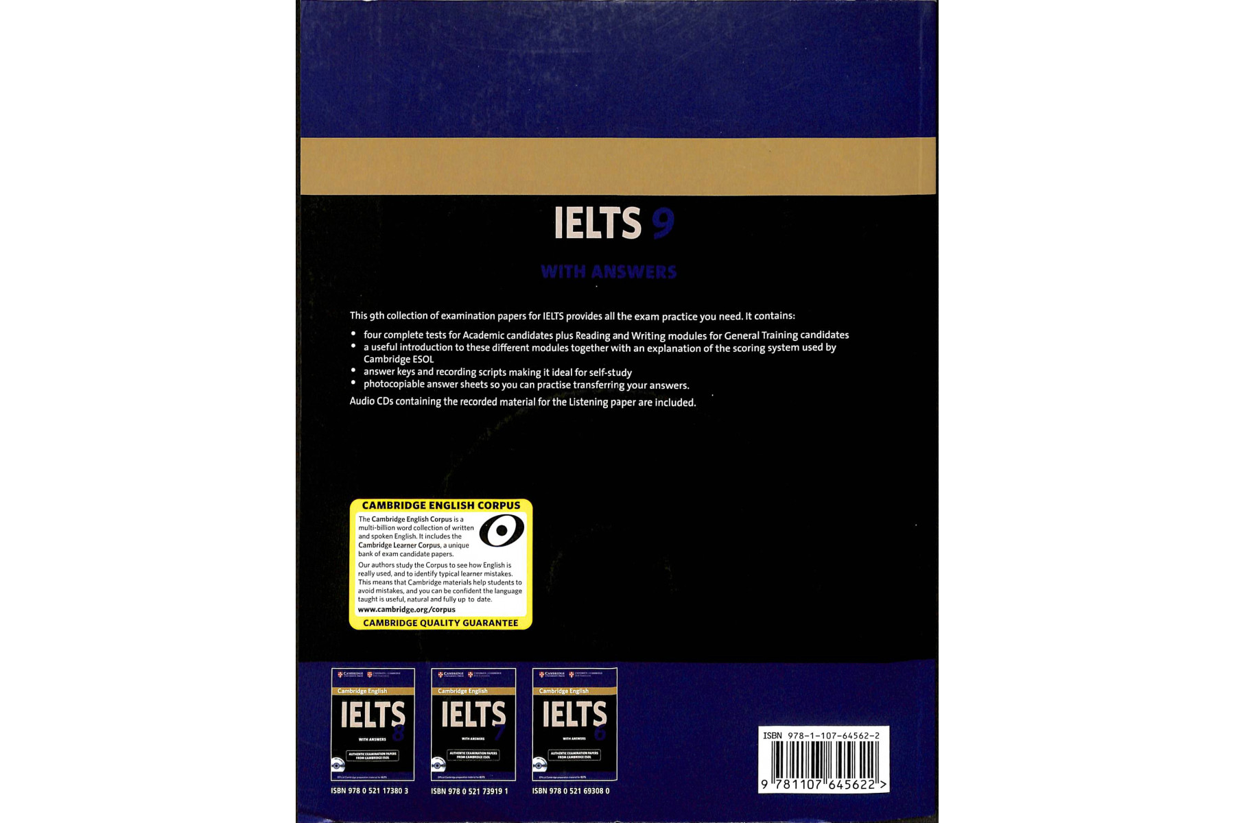 Cambridge IELTS 9 Self-study Pack (Student's Book with Answers and Audio CDs (2))