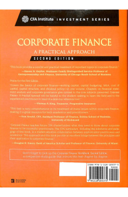 Corporate Finance: A Practical Approach (CFA Institute Investment Series)