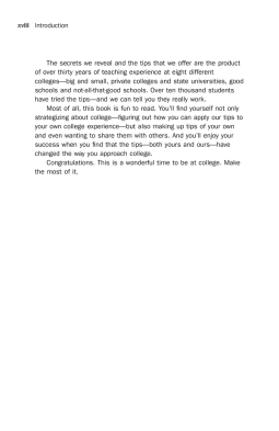 The Secrets of College Success (Professors' Guide)