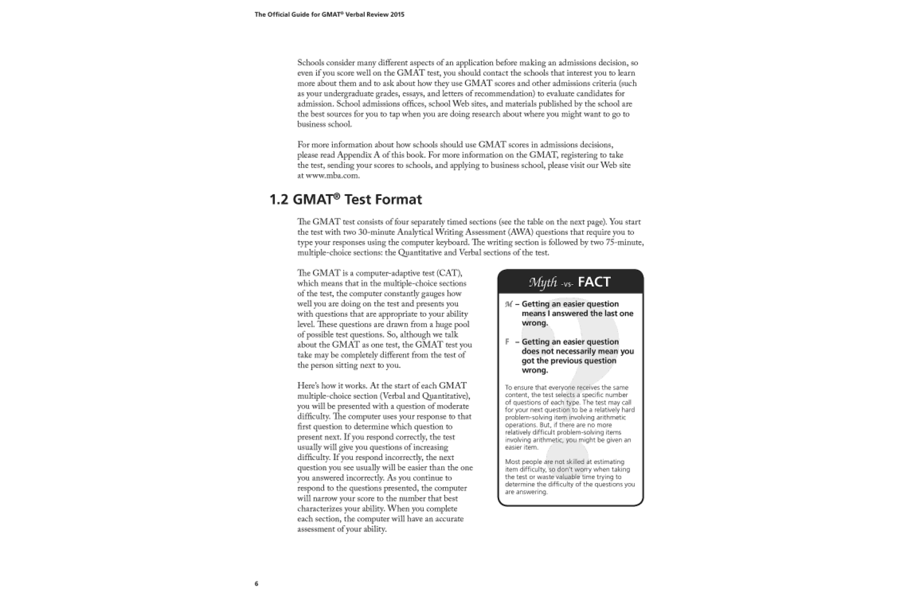 The Official Guide for GMAT Verbal Review 2015