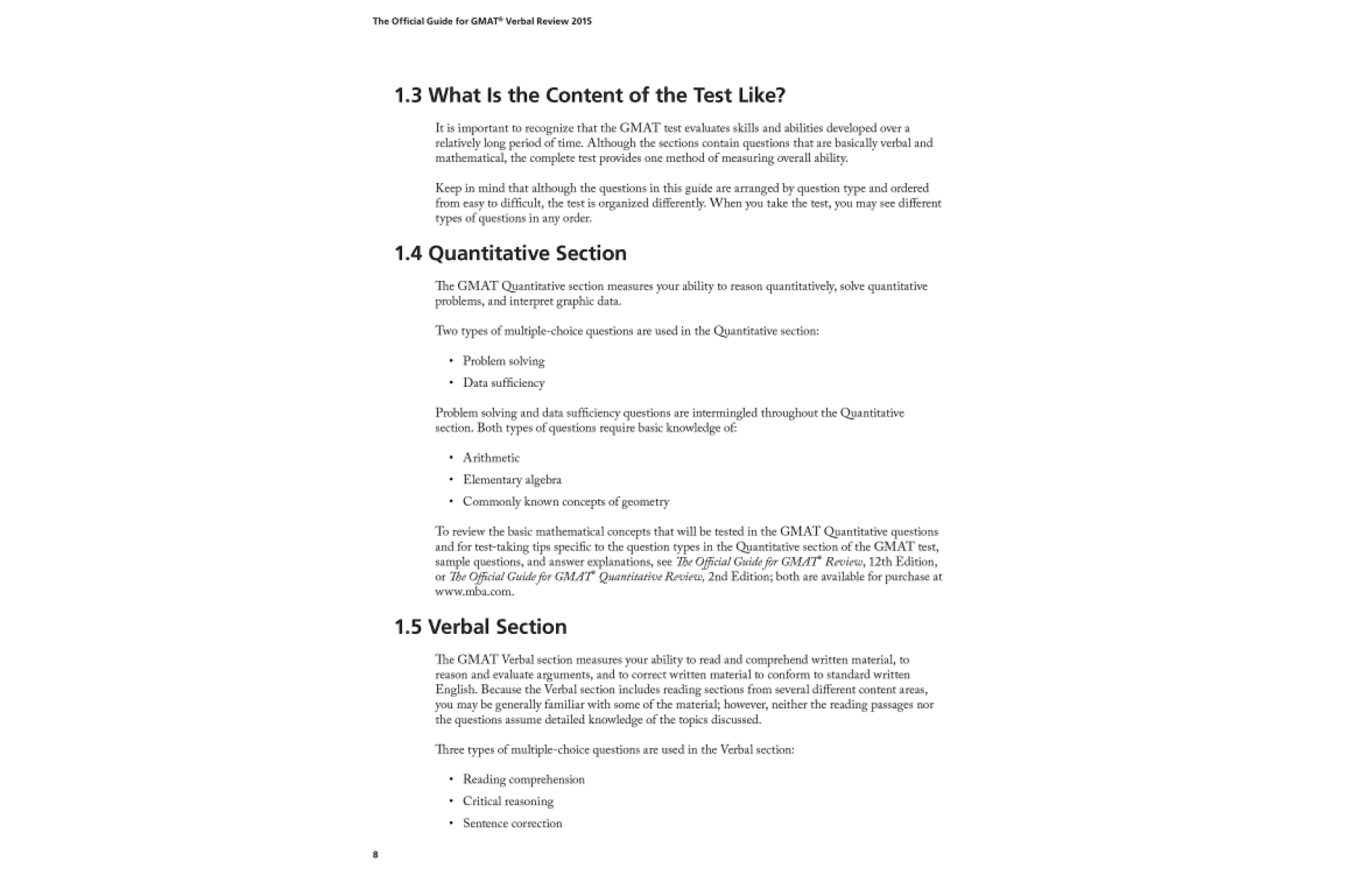 The Official Guide for GMAT Verbal Review 2015
