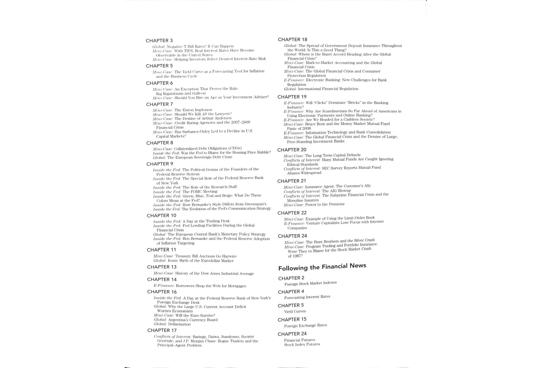 Financial Markets and Institutions