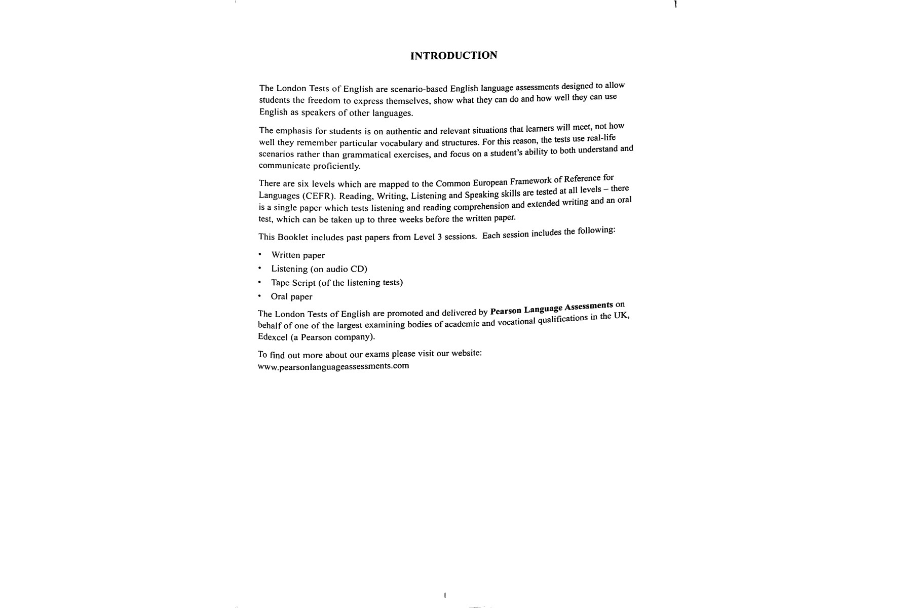 London Tests of English Level 3 with Overprinted Answers