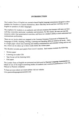 London Tests of English Level 3 with Overprinted Answers