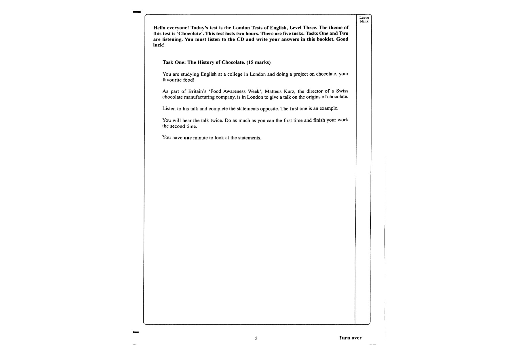 London Tests of English Level 3 with Overprinted Answers