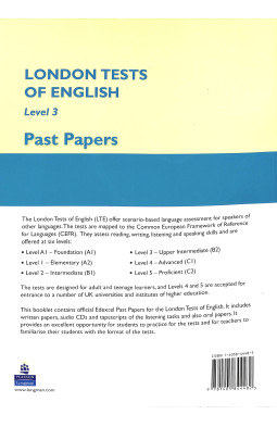 London Tests of English Level 3 with Overprinted Answers