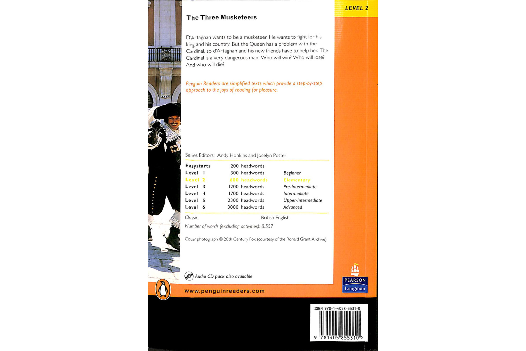PR 2: The Three Musketeers Book with CD Pack