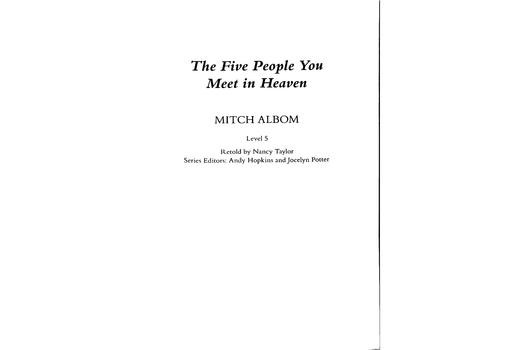 PR 5: The Five People You Meet in Heaven Book and MP3 Pack