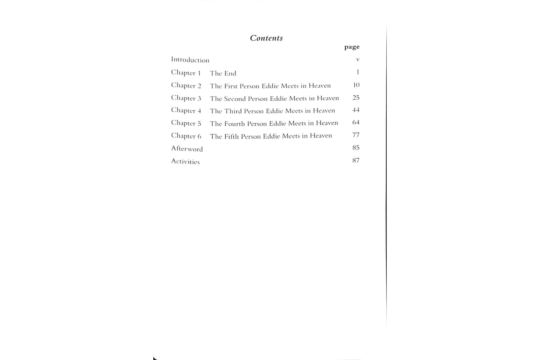 PR 5: The Five People You Meet in Heaven Book and MP3 Pack