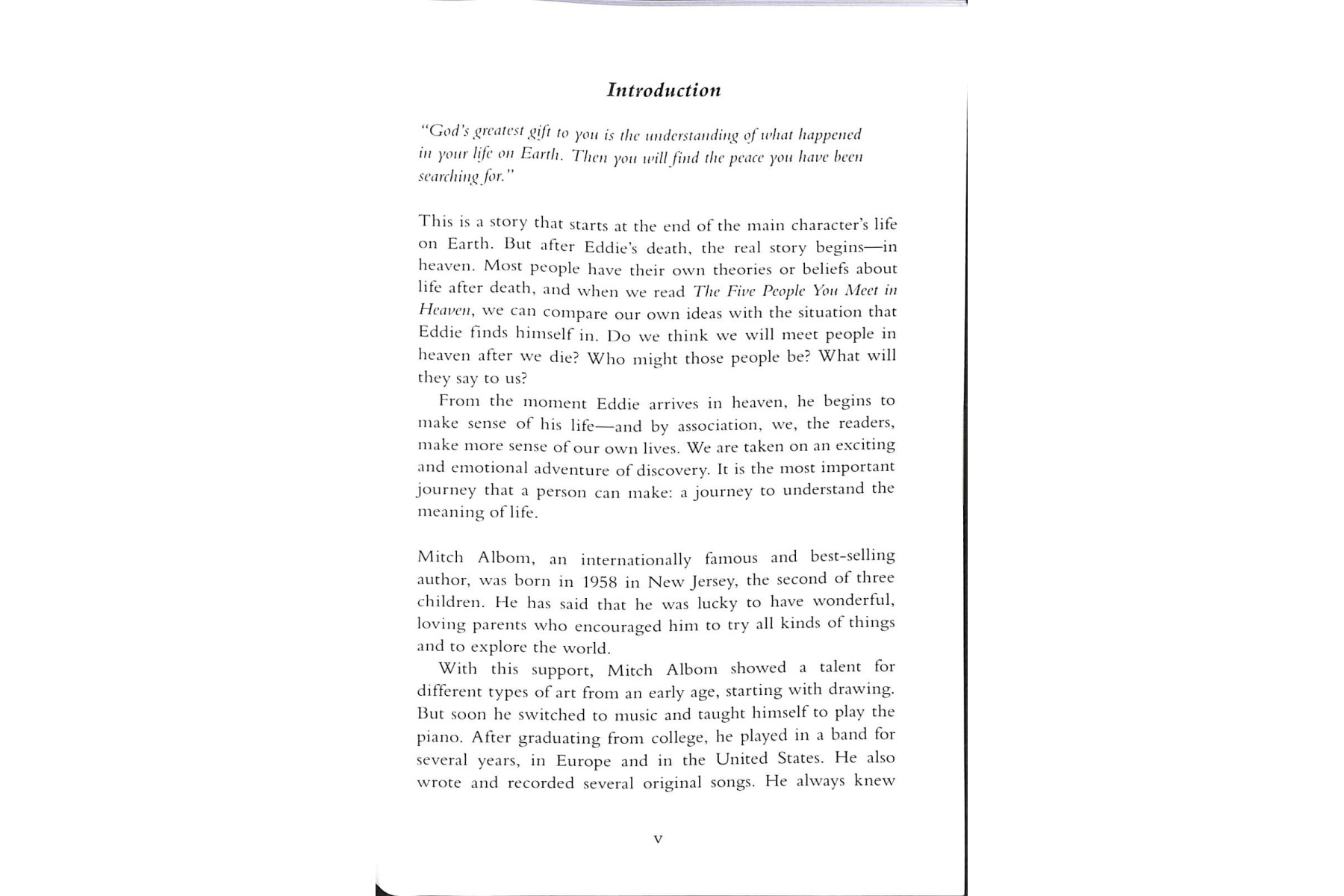PR 5: The Five People You Meet in Heaven Book and MP3 Pack